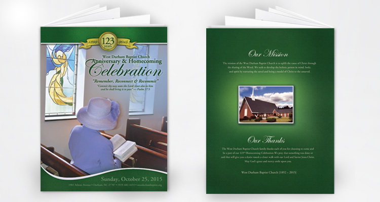 church anniversary booklet