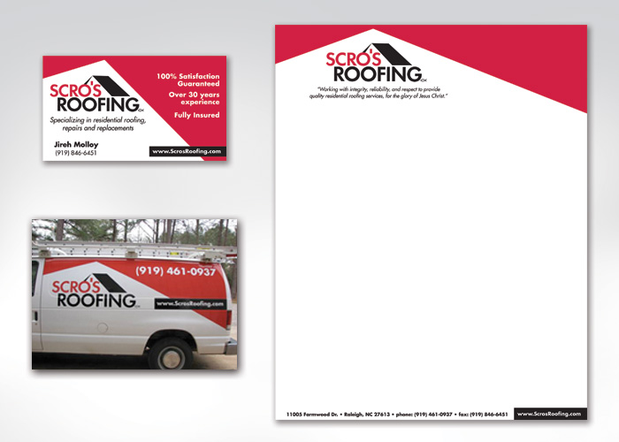 letterhead, business card, vehicle wrap